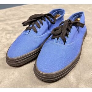 Trend Basics Sneakers Womens 7 Blue Canvas Lace Up Low Top Casual